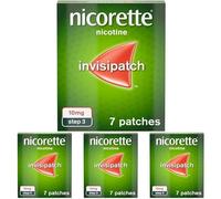 Nicorette InvisiPatch, Nicotine Patches Step 3, 10mg, 7 count, Effective and discreet Stop Smoking and Stop Vaping Aid, Nicotine Patches to Beat Cravings & Withdrawal Symptoms (Quit Smoking or Vaping)