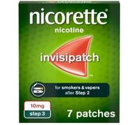 Nicorette InvisiPatch, Nicotine Patches Step 3, 10mg, 7 count, Effective and discreet Stop Smoking and Stop Vaping Aid, Nicotine Patches to Beat Cravings & Withdrawal Symptoms (Quit Smoking or Vaping)