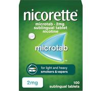 Nicorette Microtab 2mg Sublingual Tablet 100 Pieces Quit Smoking Aid