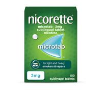 Nicorette Microtab 2mg Sublingual Tablet (100 Pieces), Smoking Cessation Aid to