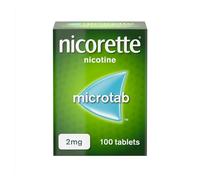 Nicorette Microtab 2mg Sublingual Tablet (100 Pieces), Smoking Cessation Aid to Actively Fight Withdrawal Symptoms, Sublingual Tablets to Help Stop Smoking