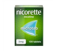 Nicorette Microtab 2mg Sublingual Tablet (100 Pieces), Smoking Cessation Aid to Actively Fight Withdrawal Symptoms, Sublingual Tablets to Help Stop Smoking