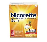Nicorette Nicotine Gum 4mg, Fruit Chill 100 ea