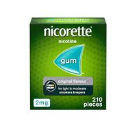 Nicorette Original 2mg Gum (210 pieces), Discreet Stop Smoking and Stop Vaping Aid to Help you Quit For Good, Tackle Cravings and Withdrawal Symptoms, Nicotine Gum (Quit Smoking or Vaping)
