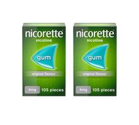 Nicorette Original 4mg Gum 4 Week Bundle 2 x 105 Pieces