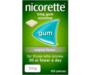 Nicorette Original Sugar Free 2mg Gum 105