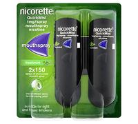 Nicorette Quick Mist Freshmint Mouth Spray 150 Sprays - Pack of 2