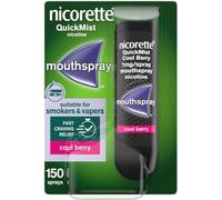 Nicorette QuickMist Mouth Spray, Cool Berry Flavour, Nicorette Quickmist Single Nicotine Spray, 1 mg