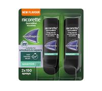 Nicorette QuickMist Mouthspray, New Spearmint Flavour (2x150 Sprays), Quit Smoking or Quit Vaping aid, Starts to Reduce Cravings in 30 Seconds, New m