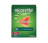 Nicorette Step 1 Invisi 25mg Patch Nicotine 14 Patches (Stop Smoking Aid)
