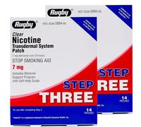 Nicotine Patch 7mg Step 3 Clear Quit Smoking Aid 24Hour Craving Relief 2 Boxes 28 Total Patches