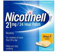 Nicotinell 24-Hour Patch 21mg 7 Day Supply - 7 Nicotine Patch Stop Smoking Aid Step 1