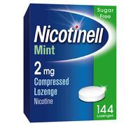 Nicotinell Nicotine Lozenge, Quit Smoking Aid, Sugar Free Mint Flavour, 2 mg, 144 Pieces