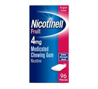 Nicotinell Fruit Gum 4mg (96 Pieces), Nicotine Gum | Stop Smoking Aid, Sugar Free, Mild Fruit Flavour, 4mg Extra Strength for Heavy Smokers, Quit Smoking Aid
