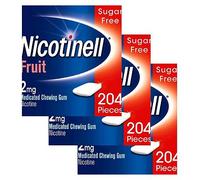 Nicotinell Gum 2 mg Fruit 204 Pieces x3