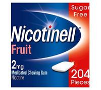 NICOTINELL FRUIT 2MG MEDICATED CHEWING GUM 204 PIECES SUGAR FREE