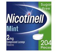 Nicotinell Nicotine Lozenge, Quit Smoking Aid, Sugar Free Mint Flavour, 2 mg, 204 Pieces