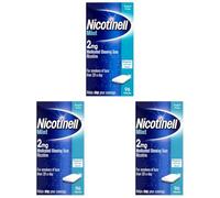 Nicotinell Mint Gum 2mg (3 x 96 Pieces), Stop Smoking Aid, Sugar Free Nicotine Gum, Mint Flavour, 2mg Regular Strength for Light Smokers, Quit Smoking Aid