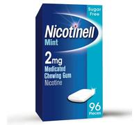 Nicotinell Nicotine Gum, Quit Smoking Aid, Mint Flavour, 2 mg, 96 Pieces