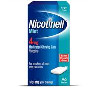 Nicotinell Mint Gum 4mg (96 Pieces), Stop Smoking Aid, Sugar Free Nicotine Gum, Mint Flavour, 4mg Extra Strength for Heavy Smokers, Quit Smoking Aid