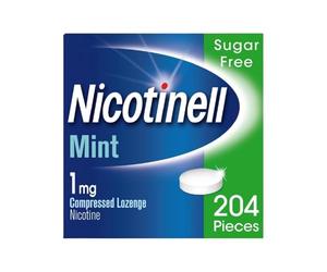 Nicotinell Mint Lozenge 1mg (204 Lozenges), Nicotine Lozenges, Mega Pack | Stop Smoking Aid, Sugar Free, Fresh Mint Flavour, 1mg Regular Strength for Light Smokers, Quit Smoking Aid