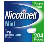 Nicotinell Mint Lozenge 1mg (204 Lozenges), Stop Smoking Aid, Sugar Free Nicotine Lozenges, Fresh Mint Flavour, 1mg Regular Strength for Light Smokers, Quit Smoking Aid