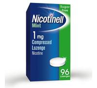 Nicotinell Mint Lozenge 1mg (96 Lozenges), Stop Smoking Aid, Sugar Free Nicotine Lozenges, Fresh Mint Flavour, 1mg Regular Strength for Light Smokers, Quit Smoking Aid