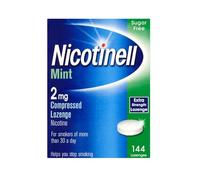 Nicotinell Nicotine Lozenge, Quit Smoking Aid, Sugar Free Mint Flavour, 2 mg, 144 Pieces