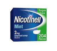Nicotinell Mint Lozenge 2mg (204 Lozenges), Stop Smoking Aid, Sugar Free Nicotine Lozenges, Fresh Mint Flavour, 2mg Extra Strength for Heavy Smokers, Quit Smoking Aid, Mega Pack