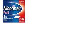 NICOTINELL FRUIT 2MG MEDICATED CHEWING GUM 204 PIECES SUGAR FREE