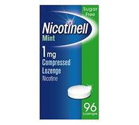 Nicotinell Nicotine Lozenge, Quit Smoking Aid, Sugar Free Mint Flavour, 1 mg, 96 Pieces