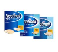 Nicotinell Nicotine Patch, Effective & Discreet Quit Smoking Aid, Step 1, 2 & 3 Multi - Pack. 1 x Step 1, 21mg 21 Day Supply, 1 x Step 2, 14mg, 7 Day Supply. 1 x Step 3, 7mg, 7 Day Supply