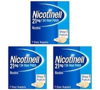 Nicotinell Nicotine Patch, Quit Smoking Aid Step 1, 24 Hour Patch, 21 mg, Pack of 21