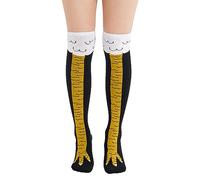 Nicoxijia 3D Novelty Funny Knee High Chicken Costume Feet Socks for Women Men Turkey Socks Thanksgiving Xmas Stocking Gifts (Chicken Feet Socks-60cm, ONE SIZE)