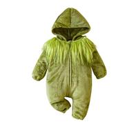 Nicoxijia Baby Girl Boy Christmas Costume Long Sleeve Furry Monster Romper Jumpsuit Bodysuit Christma Outfit Cosplay Clothes (B-Green, 3-6 Months)