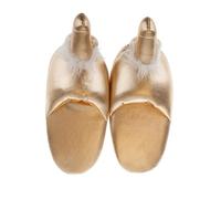 Nicoxijia Funny Slippers for Women Men Novelty Plush Slipper House Slip Flat Shoes Winter Furry Slippers Unisex Adult Gifts (Gold, ONE SIZE)