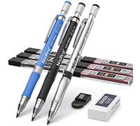 Nicpro 11 PCS Colors 2mm Mechanical Pencil Set, 3 PCS Carpenter Drafting Pencil 2.0 mm for Art Drawing Writing Sketching Construction with 6 Tube Pre-Sharpen 2B & Color Refill, Eraser, Sharpener