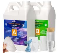 Nicpro 250oz Silicone Mold Making Kit, 15A Platinum Liquid Silicone Rubber, Flexible Silicone Molds Maker Mix Ratio 1:1 for Casting 3D Resins Candle Soap Molds DIY with Gloves, Sticks, Mixing Cups