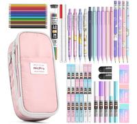 Nicpro 47PCS Aesthetic School Supplies, Mechanical Pencils 0.5mm, 0.7mm, 0.9mm & 2.0mm with 462PCS Lead Refills, Cute Mechanical Pencils for Writing, Drawing, Drafting (Pink)