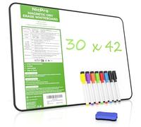 Nicpro A3 Dry Erase Whiteboard with 8 Markers and 1 Eraser, Magnetic Double-Sided White Board with Black Frame, Ideal for Kid Writing & Drawing, Student School, Classroom, Home Use (30x42cm)