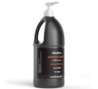 Nicpro Black Acrylic Paint Set, 2040 ml Large Acrylic Paint, Painting Accessories, Non-Toxic, for Various Surfaces, Canvas, Wood, Leather, Fabric, Stone, Crafts, for Adults, with Pump