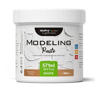 Nicpro Modeling Paste 571 ml / 28.2 oz for Acrylic Painting, High Density Acrylic Medium for Texture Art and Thickness, Structural Molding Texture Paste for Canvas Paint, Art Projects, DIY, 3D Effect