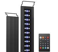 NICREW C10 24/7 Aquarium Light with Remote, Full Spectrum Fish Tank LED Light for Planted Freshwater Tanks, Adjustable Brackets Fits for Aquariums 28-42 cm