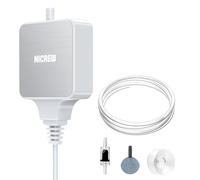 NICREW Nano Silent Mini Aquarium Air Pump, <33 dB, for Tanks up to 40 L | Piezo Ceramic Technology | Ultra Quiet Operation | 18 L/h Air Output | 1.5 W Energy Efficient | Compact Design