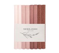 NICROLANDEE 8 Rolls Rose Gold Premium Crepe Paper Rolls for DIY Gift Wrapping Paper Crafts Birthday Wedding Holiday Paper Flower, 20 inches Wide by 6.56 ft Long, 4 Colors