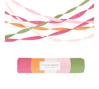 NICROLANDEE Crepe Paper Streamers, 5 Rolls Pastel Colors Party Streamers for Easter Party, Birthday, Wedding Decorations, Garden Party, Bridal Shower, Spring Home Decor, 410ft