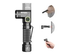 NICRON Rechargeable Flashlights Right Angle 90 Degree B74pro,1000 High Lumens Magnetic for Handfree,IP65 Waterproof Compatiable with AA Battery for Hiking Outdor Camping Work Emergency.