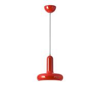 NICRX Colorful Modern Pendant Light with E27 Socket and 150cm Adjustable Cord, Metal Hanging Lights Ceiling Lamp for Bedroom, Kitchen, Dining Room, Minimalist Home or Café Lighting (Red)