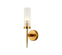 NICRX Modern Crystal Wall Sconce with E14 Gold Base, Elegant Crystal Wall Lamp Light Fixture (1-Light)