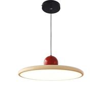 NICRX Modern UFO Pendant Light - 36W LED Dimmable Hanging Lamp,Adjustable Height 3-Color Temperature Hanging Lights,Acrylic and Metal Ceiling Light Fixture for Dining Room,Living Room,Café (White)